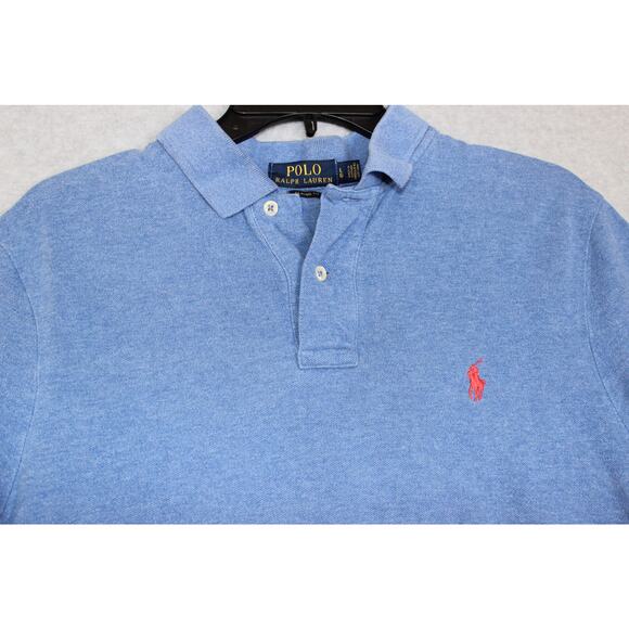 Polo Ralph Lauren Classic Fit Blue Polo Red Pony Label Size Large - Picture 2 of 5